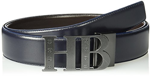 Boss green men s balwinno reversible leather belt, navy…
