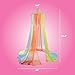 Constructive Playthings Rainbow Retreat Kids Canopy,Decorative, Fun Space Hanging Bed Canopy for Bedrooms, Optimize Classroom Space or Play Space, Mesh Netting, Built In Loop, Easy Assembly, All Ages