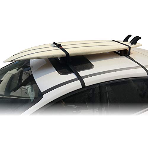 Onefeng Sports Kayak Soft Roof Rack Pad Luggage Carrier No-Scratch Silicone Buckle 1.5" Width Tie Down Straps - Thumbnail 2