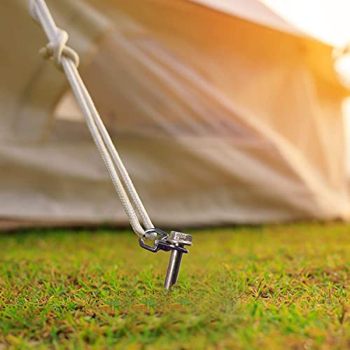 Ground Anchors Screw in 12 Inch Set of 4 Tent Stakes Heavy Duty