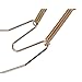 Pack of 10 8-Inch Spring Style Invisible Plate Tray Dish Wire Hanger Holders Brass Coated, Holds 7.5
