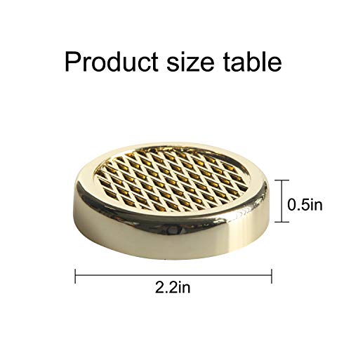 FUNEW Cigar Humidor Humidifier, Mini Round Size Humidifier with 3M Double Sided Tape for 20-80 Cigars Humidor Gold Plastic Humidifier for Cigars Humidor Box Portable Travel Cigar Humidor Case
