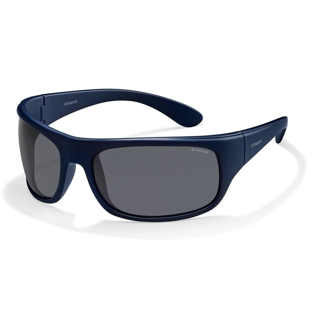 Polaroid Unisex 7886 Sunglasses, Matte Dark Blue/Grey Polarized, 66 UK