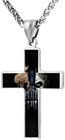 Scary Eyes Religious Prayer Jewelry Pendant Zinc Alloy Cross Necklace