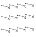 FUNRUN 60pcs Stainless Steel White Crystals Piercing Jewelry Nose Studs Rings Pins Mix Color Box Set 1.5mm