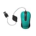 yafox 5079 Mini Retractable Cable Wired USB Optical Mouse for for Laptop(Light Blue)