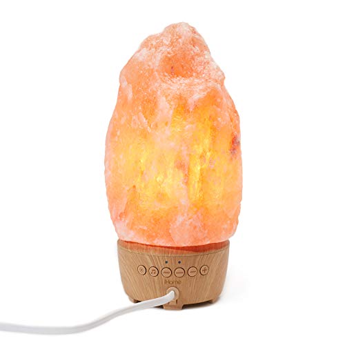 iHome Zenergy Salt Rock Lamp Meditative Light and Sound Therapy Genuine Himalayan Salt Lamp Speaker, Anti Anxiety, Stress Relief, Calming, Soothing, Sleep Easy, Lamp Night Light