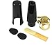 Andoer Alto Sax Saxophone Mouthpiece Plastic with Cap Metal Buckle Reed Mouthpiece Patches Pads Cushions