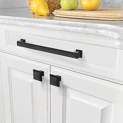 Amerdeco 10 Pack Matte Black Cabinet Pulls 7-1/2