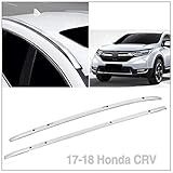 2pcs Mount onto The Rooftop Black Aluminum Roof Rack Top Side Rails Carries Luggage Carrier Fit 2017-2018 Honda CRV