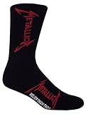 MOXY Socks Black, White, Red Metallica Holier Than Thou Crew Socks