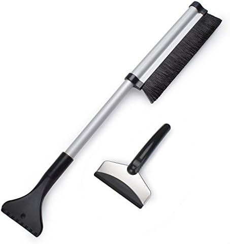 HOTPDR Retractable Snow Brush 25 Inch with Ice Scraper for Auto Car Window