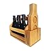 Proper Pour Bamboo Beer Carrier: /Caddy/Holder, Comes With Two Beer Flights, Holder, Mounted Bottle Opener | Unique Christmas Gift | Beer Drinker Gift | 6-Pack Tote