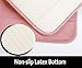 Yimobra Pink Bath Mat 31.5x20 Inch, Super Soft Absorbent Memory Foam Bathroom Rug Non Slip, Quick Dry, Machine Washable Floor Carpet for Tub Shower, Home Decor Accessories