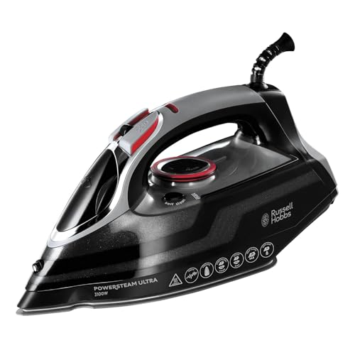 Russell Hobbs Steam Iron, 3100W, 210 g and min Extra Steam Boost, 350ml