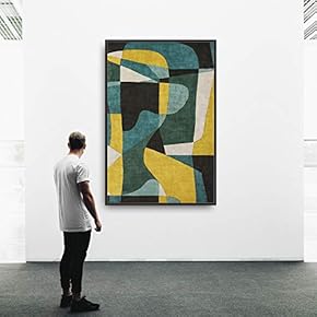 Framed Canvas Wall Art Color Block Canvas Prints Home Artwork Decoration for Living Room,Bedroom - 16x24 inches