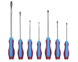 Channellock SD-7CB Magnetic Screwdriver Set (7 Piece) | Phillips and Slotted Screwdrivers with Go-Thru Steel Blades |
High Torque, 3-sided CODE BLUE grips | Feature Laser Etched Steel Caps for Easy Identification