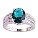 Psiroy 925 Sterling Silver Plated Oval Shaped Simulated Green Topaz Ring Size 9