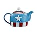 Marvel Funko MV03407 Teapot: I Am Captain America, Ceramic, Blue, 14 x 9.5 x 13.3 cm
