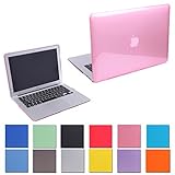 HDE MacBook Air 13 Glossy Case Hard Shell See Through Plastic Snap On Case Fits Models A1369 / A1466 (Pink)