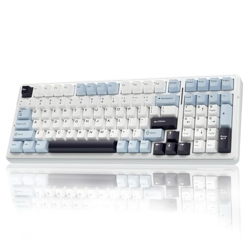 AULA F99 Gaming Tastatur Kabellos,3 Modus 2.4GHz/Type-C/BT5.0 Mechanische Tastatur mit Fünfschichtige Polsterung Struktur,RGB,8000 mAh,QWERTY,Hot-swap