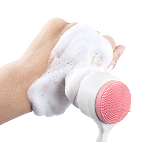 Double Facial Cleansing Brush Soft Face Skin Care Scrub Tool Silicone Cleansing for Washing Face