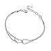 SOURBAN Women Sterling Silver Heart-shaped bracelet
