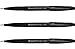Pentel Fude Touch Sign Pen, Black, Felt Pen Like Brush Stroke (SES15C-A) 3 Pieces