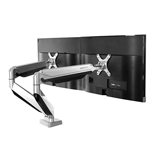 FlexiSpot Dual Monitor Mount for 10″ to 30″ LCD Screen, Gas Spring Desk Monitor Stand