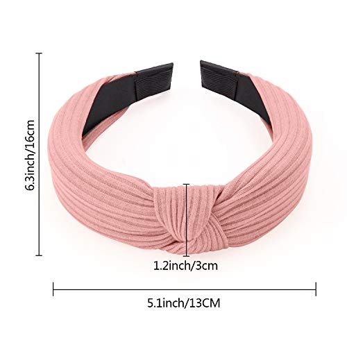 JOYPEA 10 Knotted Headbands For Women Girl 10 Colors Soft Knitted Headbands For Women's Hair Turban Headbands For Women - Thumbnail 2