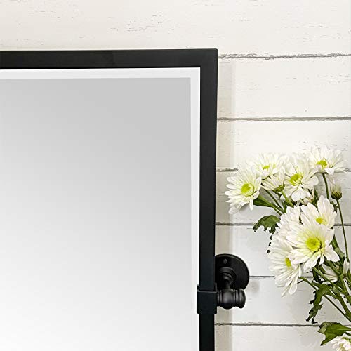 TEHOME 38.5 x 24 inch Horizontal Black Metal Framed Pivot Rectangle