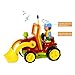SGILE R/C Remote Radio Control Race Toy, Tractor Truck Bulldozer Car Toy for Toddlers Kids, Yellow