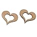 Pixnor 50pcs 30mm Slices for DIY Crafts Wedding Decor Blank Heart Embellishments