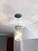 CLAXY Ecopower Mini Kitchen Island Pendant Lighting Modern Glass Crystal Hanging Light Fixture