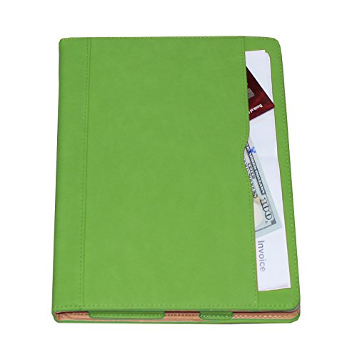 New 2017 iPad 9.7 Case (2017 Released) , JYtrend Multi-Angle Viewing Stand Leather Folio Smart Cover With Big Front Pocket Auto Wake Up/Sleep For A1822 A1823 (Green) - Thumbnail 4