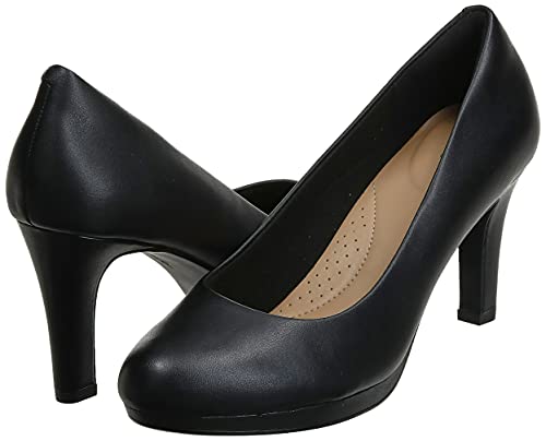 clarks leather heels