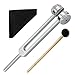128 Cps Tuning Fork Weight Aluminum Clinical Grade Nerve/Sensory with Silicone Hammer and Cleaning Cloth, Packaged in Soft Storage Bag