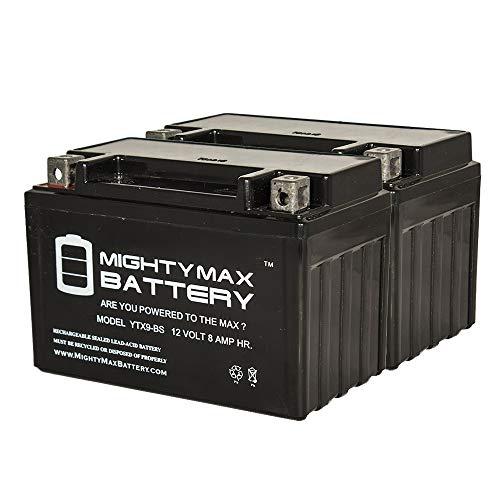 Mighty Max BatteryYTX9-BS Battery for Honda TRX 300 400EX Sportrax Fourtrax - 2 Pack Brand Product