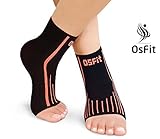 Premium Foot Care Compression Sleeve Pair By Osfit-Best Ankle Brace For Arch & Ankle Support–Top Football, Basketball, Volleyball, Running Ankle Support Braces For Pain Relief & Enhanced Circulation