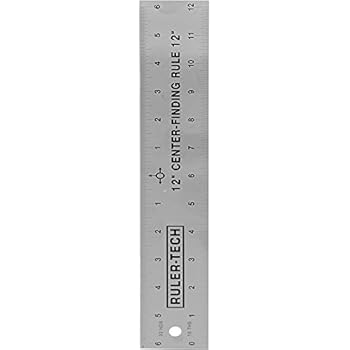 12" STAINLESS STEEL CENTER FINDER RULER By Peachtree