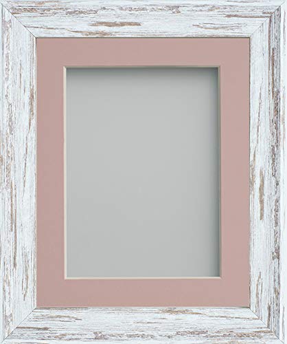 Frame Company Lynton Driftwood Photo Frame with Pink Mount, A4 for 10x6 inch, fitted with perspex