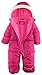 Pink Platinum Baby Girls One Piece Warm Winter Puffer Snowsuit Pram Bunting