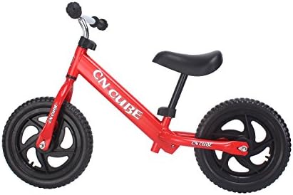 YBL Children's baby two rounds movement Balance Bike for No pedal bicycle Suitable for 2-6 years old Boys girls Carbon Steel Frame Adjustable Handlebar and Seat (red)