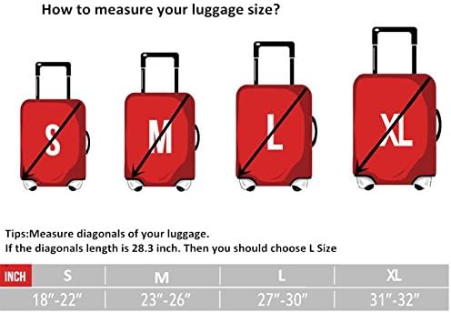 Black suitcase cover with a price tag of $12.99, suitable for 26-28 inch luggage.