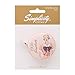 Simplicity Vintage Fashion 1930's Pink Faux Leather Sewing Tape Measure, 2.1'' D, 5 Feet Long