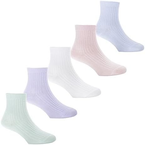 Trendy Source Boy Winter Casual Cotton Warm Crew Stripe Dress Socks 5 Pair (S 4-8 Year old)