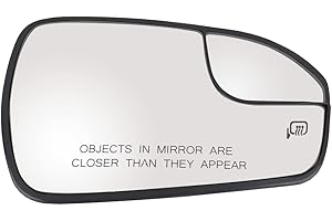TUTOR AUTO Passenger Right Side Heated Mirror Glass Replacement for 2013 2014 2015 2016 2017 2018 2019 2020 Ford Fusion - Exterior Side View Convex Mirror with Blind Spot, Replace DS7Z17K707B