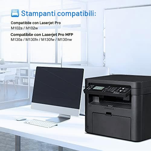 LxTek Compatible for HP 17A CF217A Toner Cartridge for HP Laserjet Pro M102A M102W, Laserjet Pro MFP M130a M130nw M130fn M130fw (Black, 2-Pack with Chip)