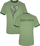 The Smashing Pumpkins Distressed Heart Heather Green Adult T-shirt Tee