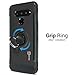 CoverON Ring Holder Kickstand and Magnetic Plate Magna Series for LG V50 ThinQ Case (5G 2019), Black